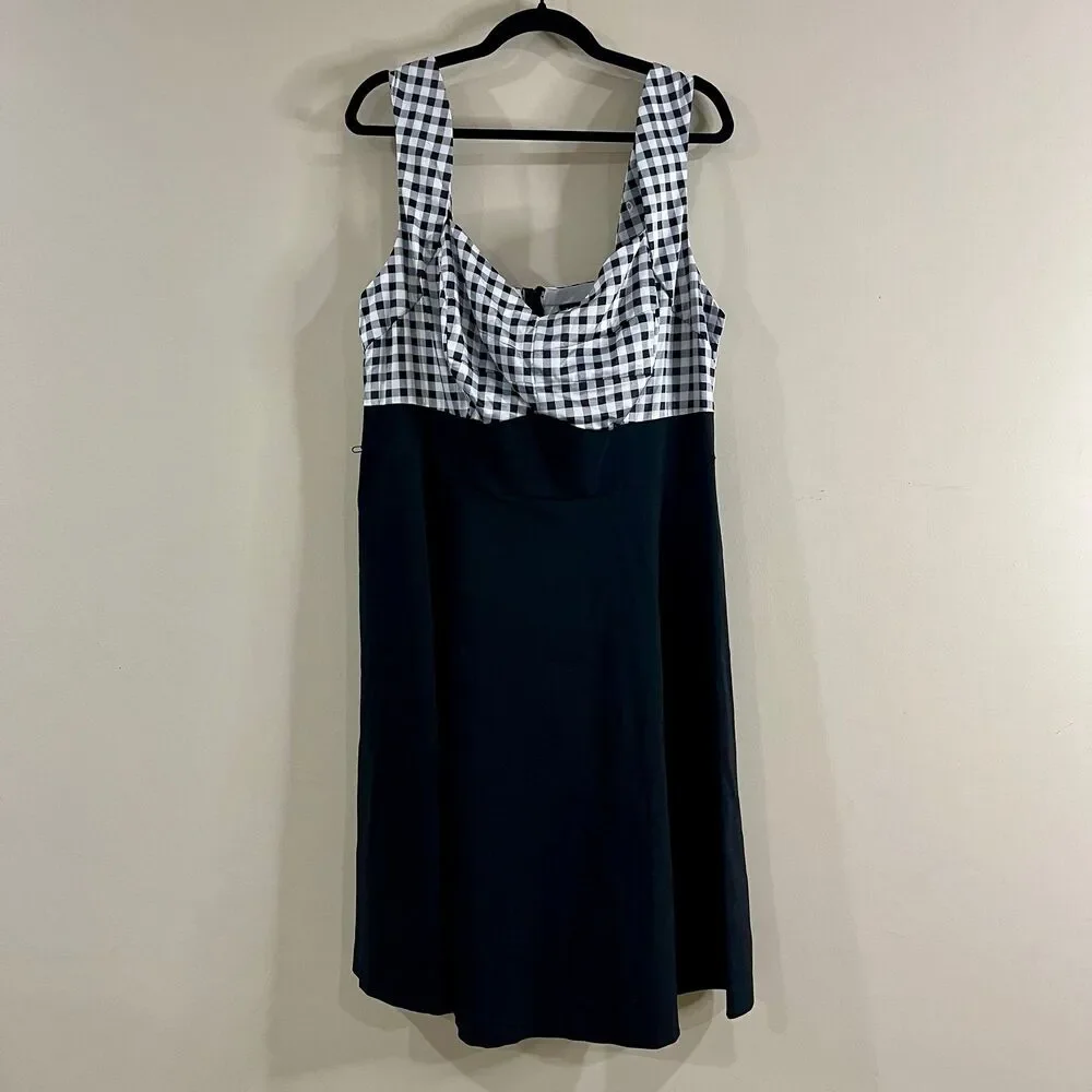Torrid Gingham Black and White Swing Dress size 18 NWTs - Picture 2 of 6